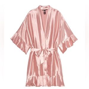 Victorias Secret Blush Satin Robe size xs